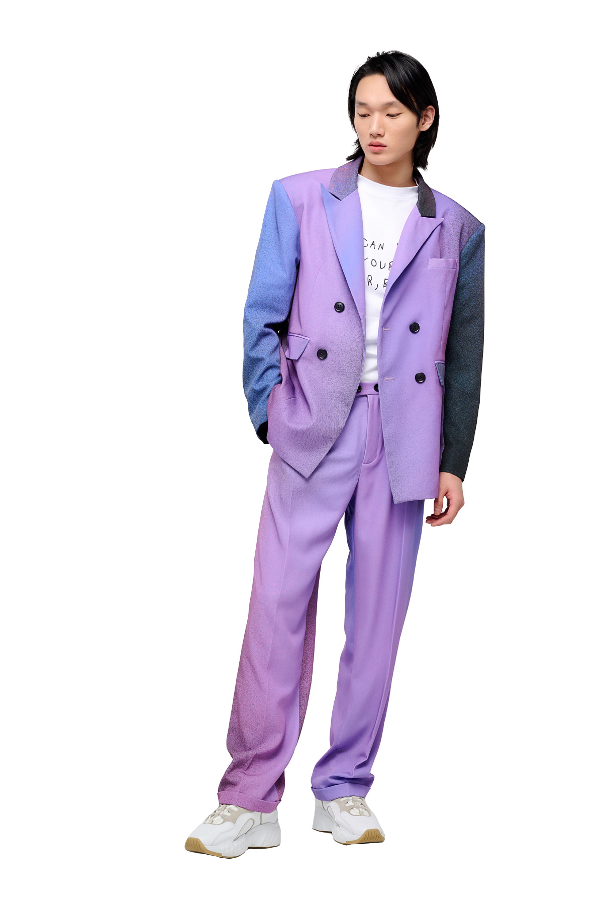 Berhasm classic trousers with Purple twilight print